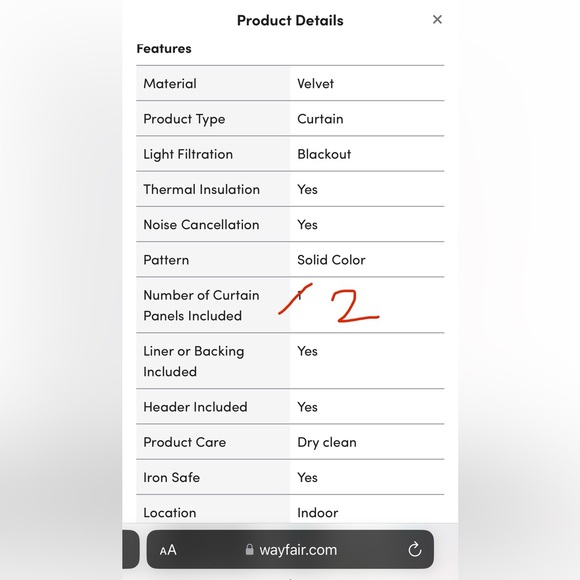 Olivia Signature Velvet Curtains | 2 Single Panel Blackout Curtains | 50"W; 84"L - Picture 9 of 10